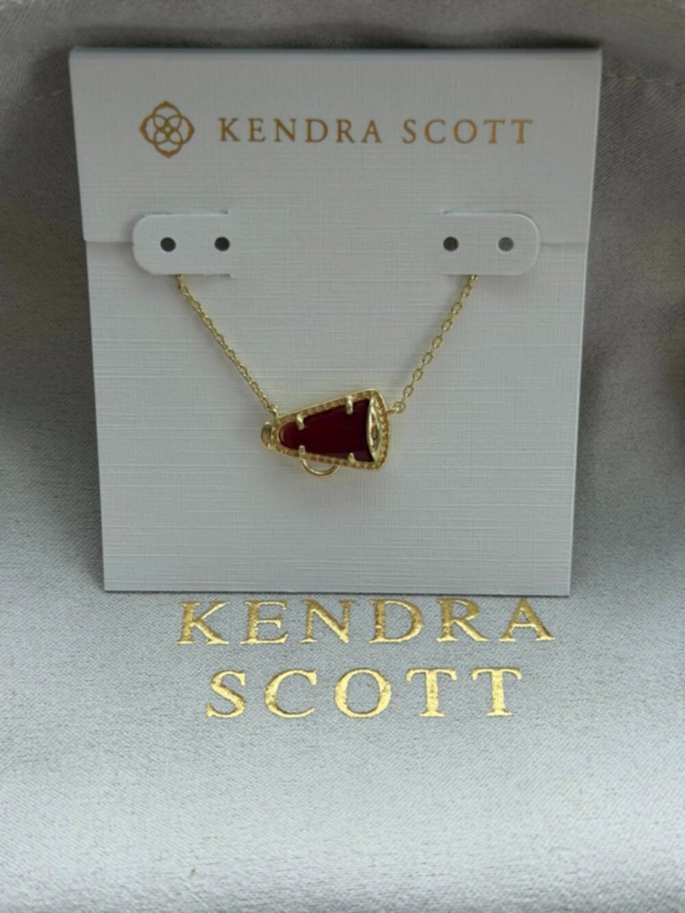 Kendra Scott Red Cup-Shaped Pendant Necklace